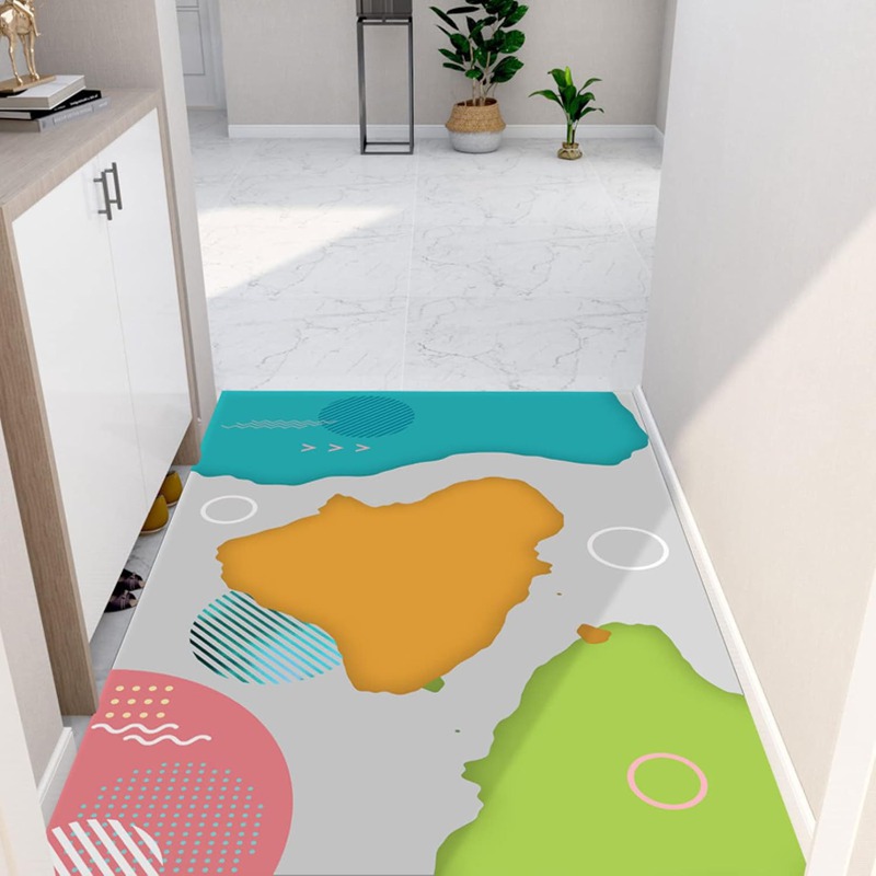 ペルシャ風 ドアマット 40*60cm 玄関マット 屋外屋内兼用 泥落とし 花模様 業務用 北欧 おしゃれ 花柄 風水 滑り止め裏面 足拭きマット ウォッシャブル 汚れ落とし 耐磨耗性 洗える 室外｜お米の米道 店