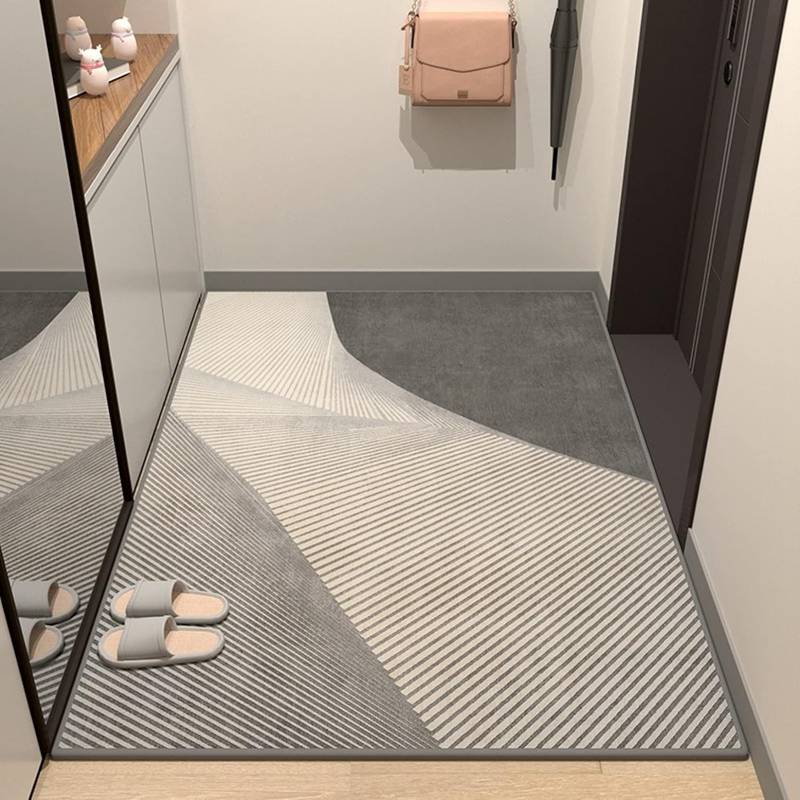ラグ 洗える スタイル おしゃれ 幾何 柄 業務用に最適モダンシンプルなデザイン かっこいい 滑り止め付き 80*120cm 玄関マットエントランスマット 屋外 室内 玄関マット 屋内 大判 泥落とし