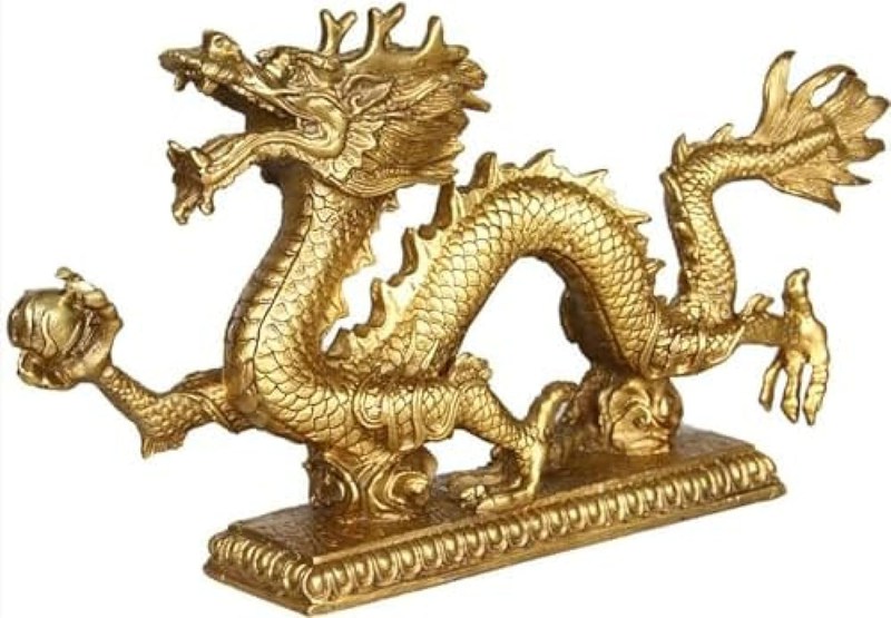 龍の飾り付け 銅器 金龍 4本爪 龍 風水 飾り付け 金色 風水 グッズ 昇運金龍 銅製 干支 縁起物 開運祈とう 風水龍 招財進宝 開運 (仕合わせの飾り付け 吉祥開運 ドラゴンオーナメントクラフトゾディアックドラゴ ガーデンオーナメント・置物-エクステリア・ガーデンファニチャー-花・ガーデン・DIY