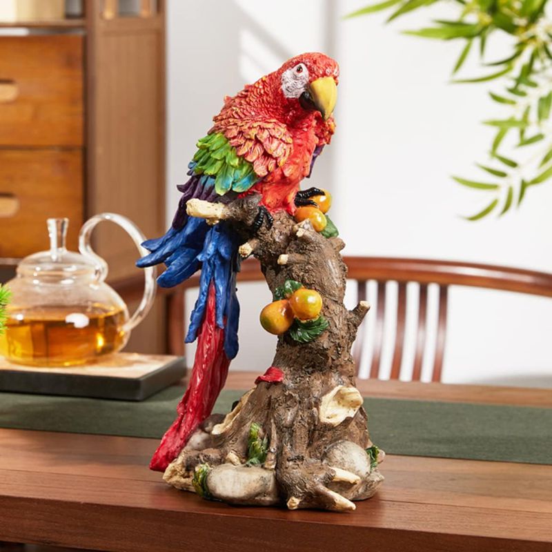庭の見晴らし刻みつける インコ おきもの 好いたらしい 鳥類 庭園オブジェ F ガーデニング飾りつけ 印字機4 インコオブジェ 飾りつけ アウトドア 庭のかざり付ける 付属品 鳥 レトロ ガーデニングざっか飾りつけ
