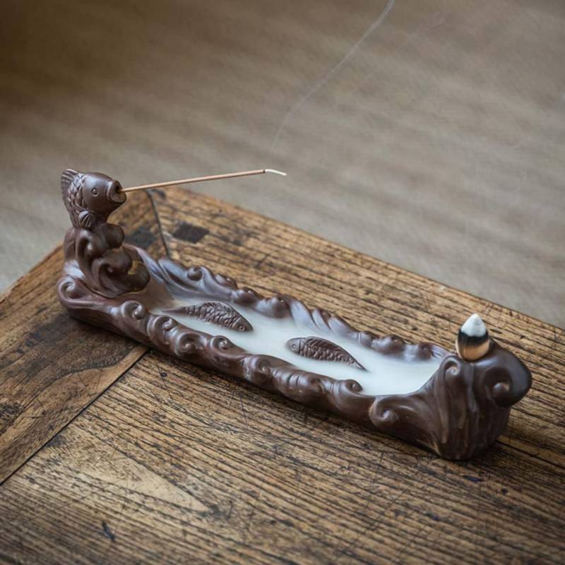 置物 風水 手作り F 自宅用 茶道 道具 ギフト 香炉 仏壇用香炉 セラミック カエル 豚 プレゼント 逆流香炉 茶台の装飾 お香立て 線香立て ヨガ 瞑想 リラックス 癒し 陶芸品 茶道用品 倒流