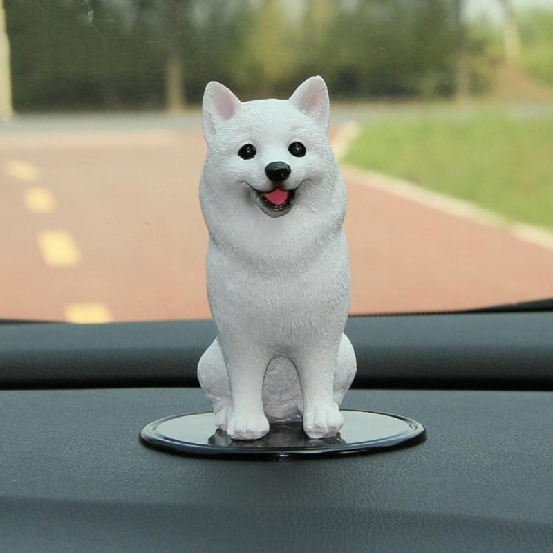 オーナメント 車内置物 カーデコレーション フィギュア置物 本物そっくり 犬 オブジェ タイプ1 F 可愛い雑貨 サモエド 置物 フィギュア置物 卓上デコレーション おきもの 北欧の工芸品 車デコレー