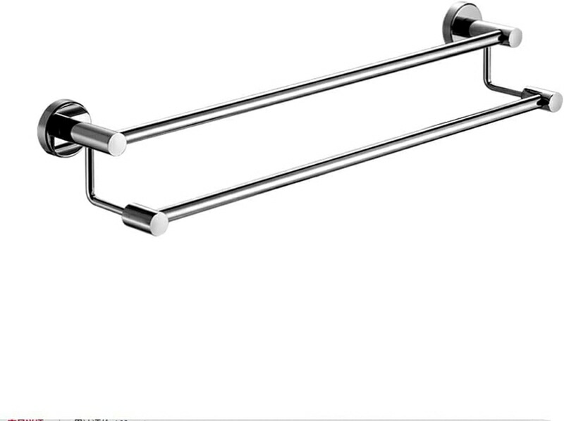 タオルラック タオルレール タオルホルダー タオルバー ダブルタオルバー 40-80cm 304ステンレススチール 壁掛けタオルラック シャワーバスタオルレール タオルホルダー 棚 バスルーム バスタ