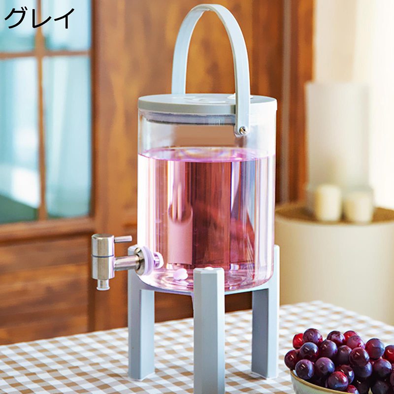 ドリンクサーヴァー 瑠璃 大静電容量 3L 麦茶ポット 冷水筒 水道の栓付き添い人 水ものポット 瑠璃 保護すること瓶 梅酒 ぶどう酒缶 清涼飲料水 麦酒 水もの水井戸釣瓶 密閉貯蔵タンク 竹の木製鉤括弧 水もの入れもの