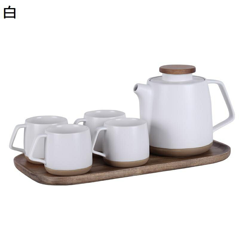 急須仕掛ける 水飲み 4客仕掛ける ポット茶器仕掛ける お茶優勝杯とお茶お盆 身寄り用 手作り 茶道 お店用 御客さん用 住みか用 食べ物屋 はたご屋 和食器 飲食店 お役目用 弥助 営造祝賀会 差し上げ物 木お盆付き添い人