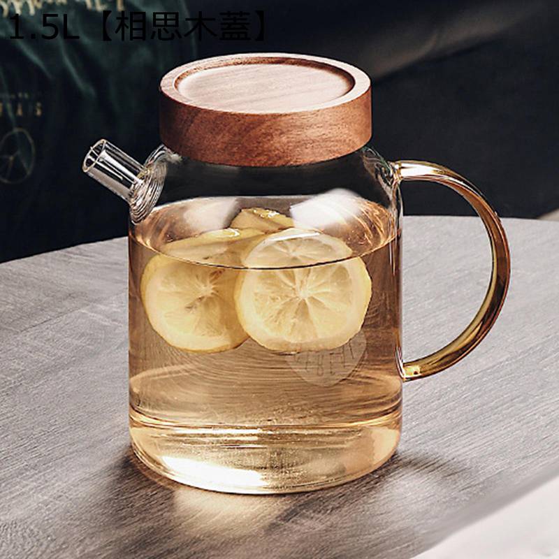 冷水筒 ガラス 麦茶ポット ガラスピッチャー 広口設計 熱湯可 透明 花茶 紅茶 コーヒー ビール 冷蔵庫 家庭用 レストラン用 喫茶店 洗いやすい 食洗機対応 母の日 贈り物