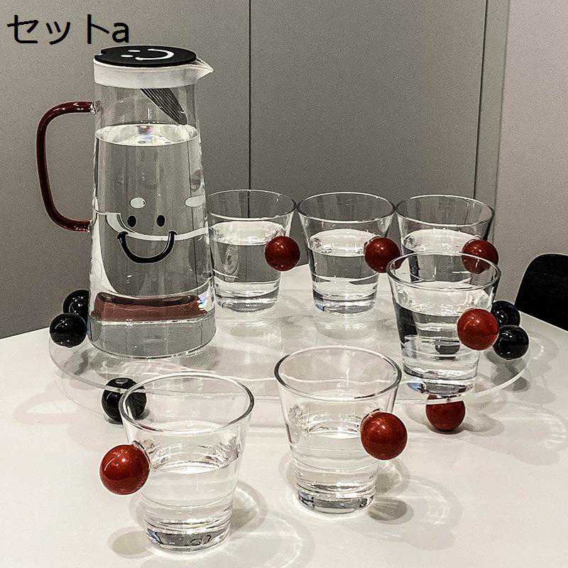 冷水筒 麦茶ポット ガラスピッチャー 耐熱ガラスポット 熱湯可 透明 緑茶 麦茶 紅茶 花茶 飲料 ドリンク 冷蔵庫 料亭 旅館 飲食店 業務用 洗いやすい ギフト 誕生日 お祝い