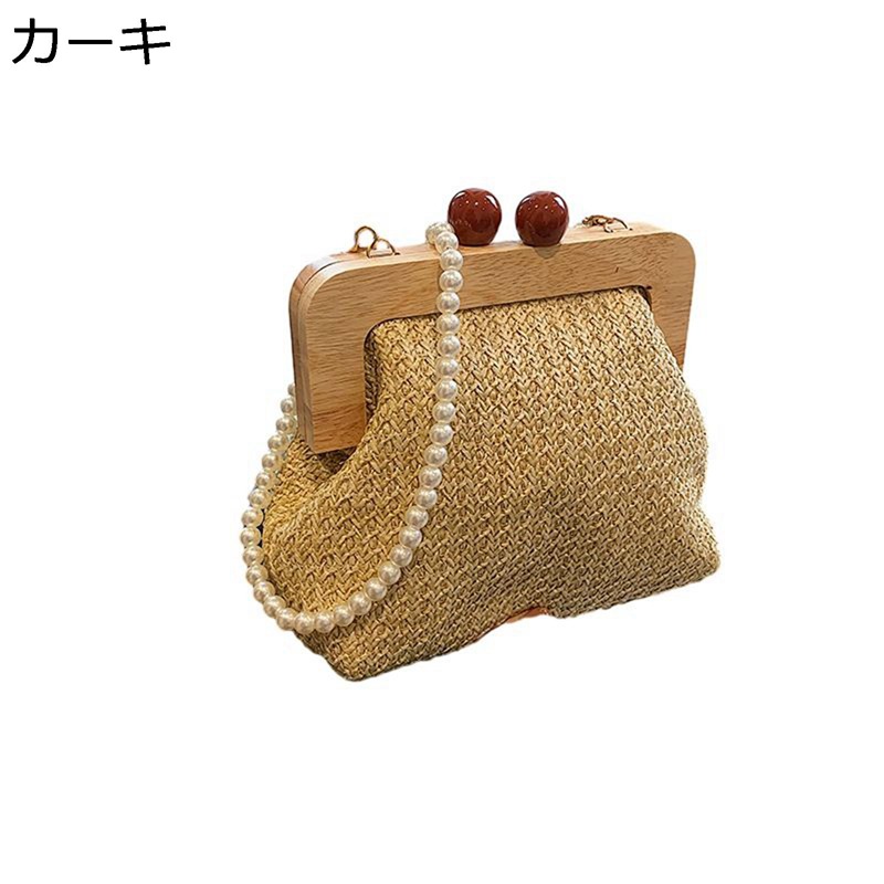編みバッグ カゴバッグ ペーパー素材 ショルダーバッグ がま口 ワンハンドルバッグ 夏用 手編みバッグ レディース 森ガール 和装 アウトドア お花見 大容量 小物入れ 便利 可愛い 学生 女の子 レジャーバッグ 4,437円