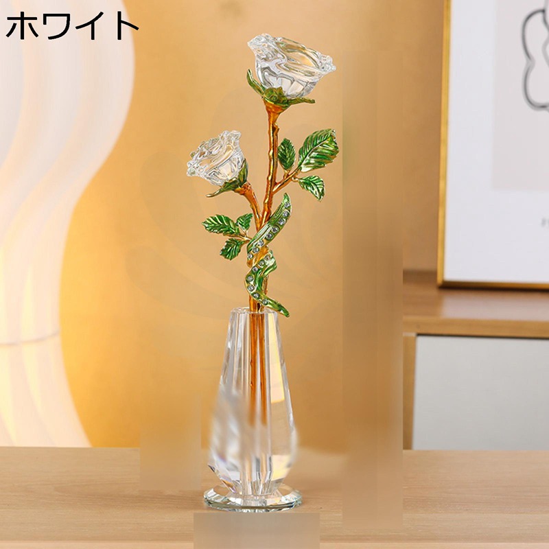 水晶硝子 造花 硝子御花 ローズ サクラ色 薔薇 花立て付き添い人 k9水晶 生産ライン石ころ 飾りつけ 室内装飾 お部屋飾りつけ 枯れない花 一緒になる祝賀会 母の日 一緒になる不死化日差し上げ物 母への差し上げ物