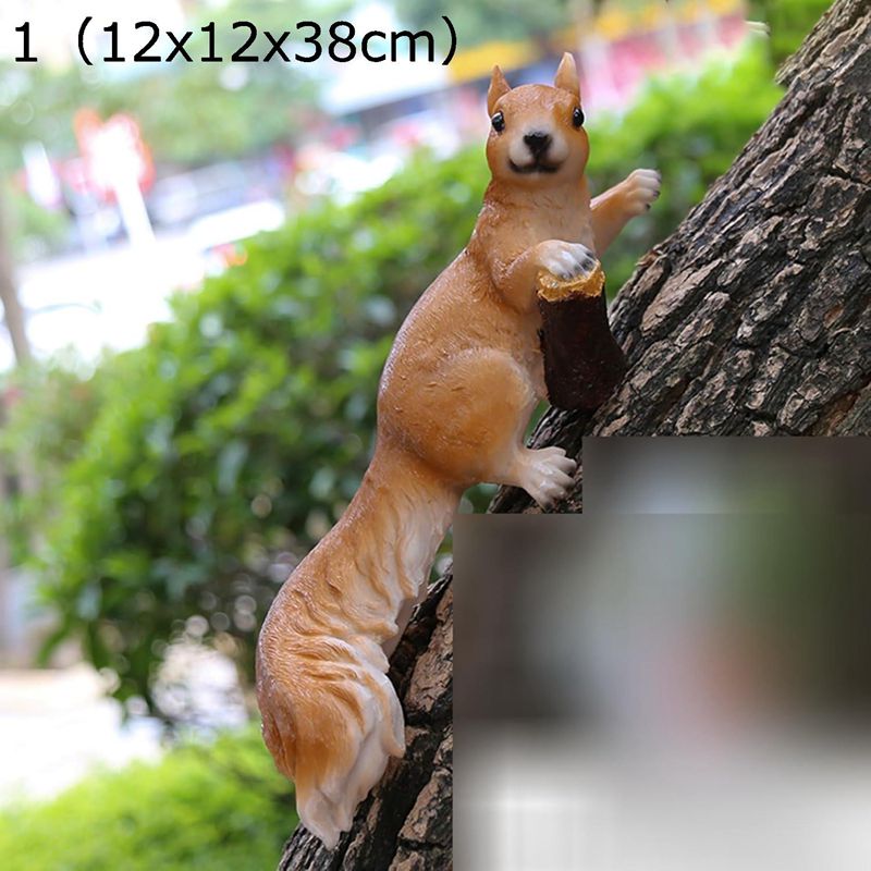 ガーデンオーナメント リス 栗鼠 掛ける 庭の装飾 屋外装飾 樹脂置物 リアル かわいい インテリア 園芸用品 園芸雑貨 アニマル 庭園 人工 池 石の上 ガーデン雑貨 癒しグッズ 装飾品 置き物 プレゼント ギフト