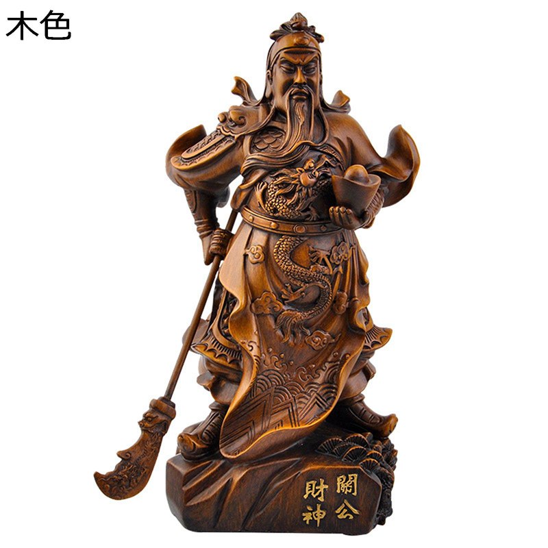 関羽像 武財神 関雲長 関帝像 関公像 仏像 神像 立像 置物 商売繁盛 風水グッズ 財運 開運 元寶 青龍偃月刀 三国演義 三国志 運気アップ 金運アップ 厄除け お守り オフィス 開店祝い 贈り物