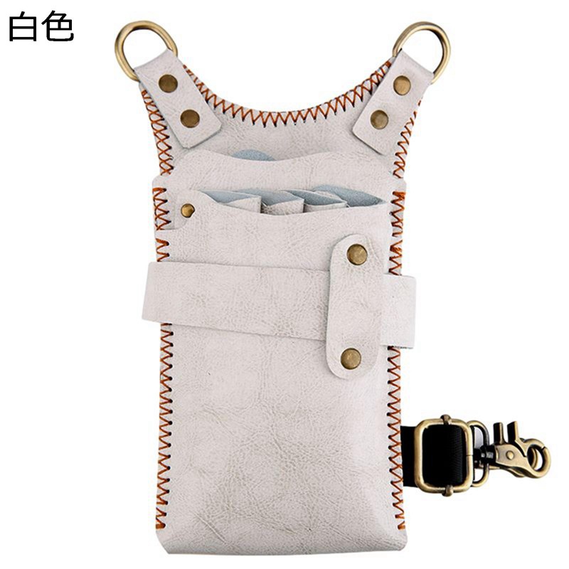 シザーケース 美容師 シザーポーチ 6丁 ボディバッグ プロ仕様 革 肩掛け 腰掛け 2way ストラップ付き ハサミ収納 収納対応 シンプル レトロ 大容量 ポーチ 男女兼用 おしゃれ 理容師 トリマー 花屋