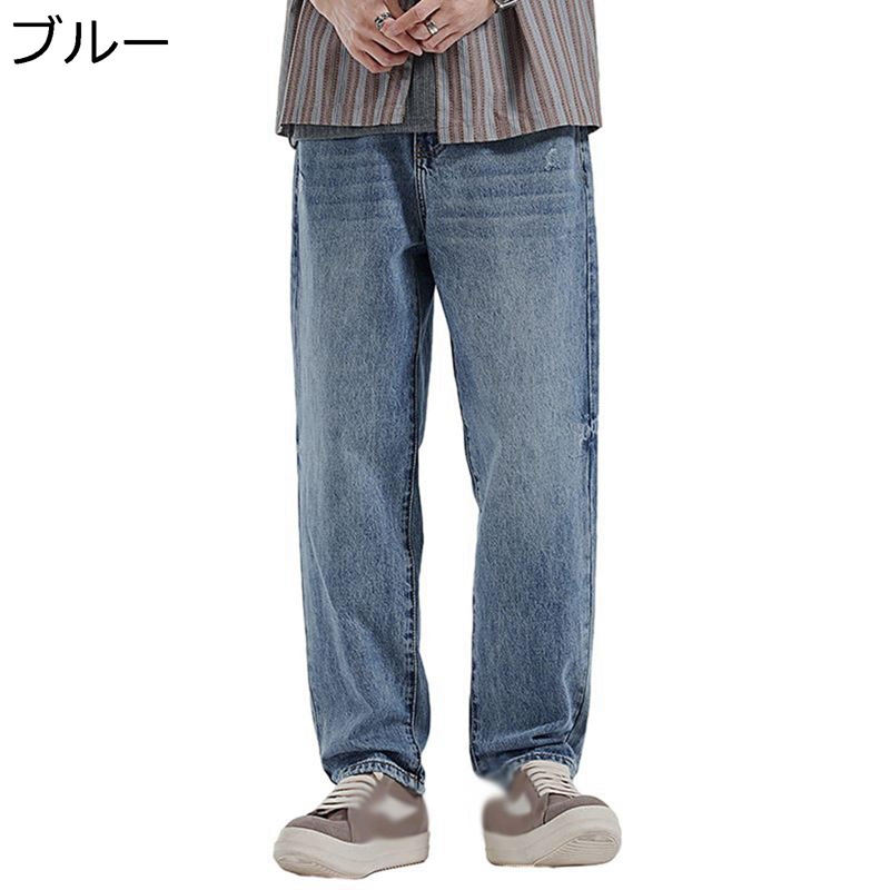 長ズボン ジーパン カジュアル メンズ ストレッチデニムパンツ レギュラー 大きいサイズ テーパード 男性用 ストレート ファッション ゆったり 春夏秋 ロングパンツ ビジネス ストリート 普段着
