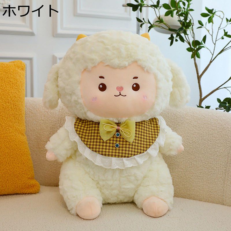 羊のぬいぐるみ 抱き枕 クッション 柔らかいぬいぐるみ 萌え萌え もふもふ もちもち スーパソフト かわいい おもちゃ 多機能 動物 ヒツジ縫いぐるみ ねむねむ 誕生日プレゼント ギフト 子供 女性 友達