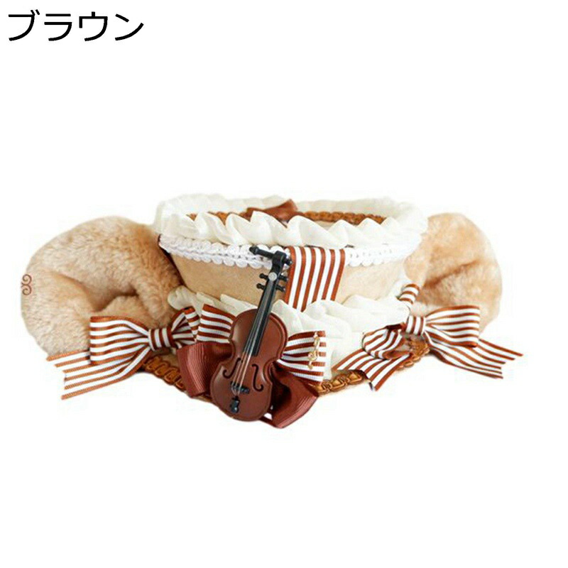 クマ耳礼帽 ミニハット ブラウン もこもこ ロリータ髪飾り カクテルハット Lolita ヘアアクセサリー リボンゴスロリ リボン フリル レース 礼帽 帽子 チャーム かわいい 子供 レディース ブラウン