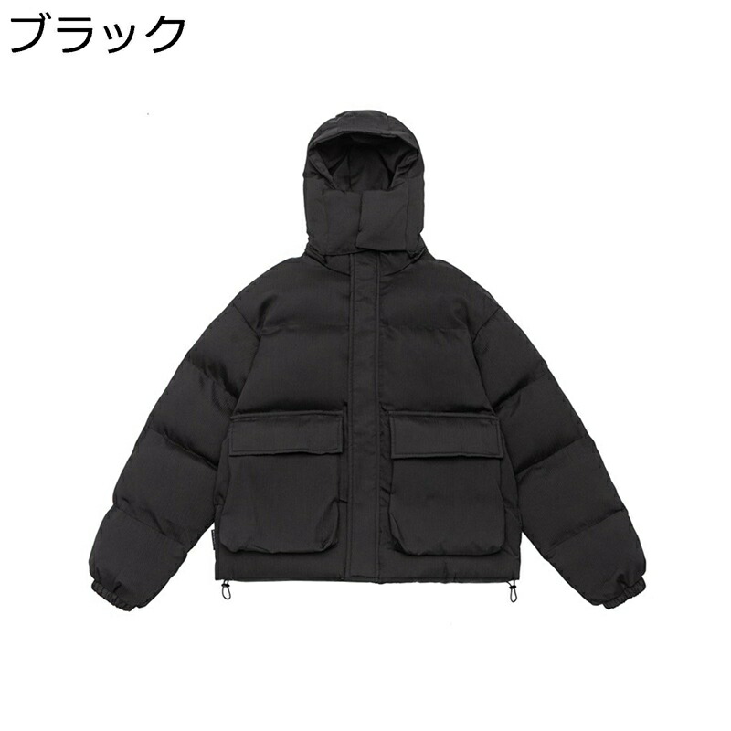 中綿ジャケット メンズ 厚手 冬 取り外せるフード スタンドカラー 保温 防寒ジャケット 冬用 ショート丈 コート 棉服 オーバーサイズ ゆったり カジュアル アウトドア 釣り ウオーキング