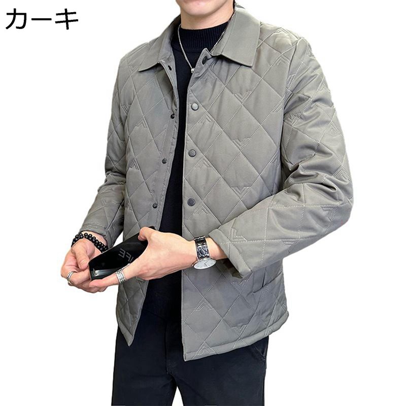 中綿コート メンズ 綿入れジャケット 防寒 保温 ウィンタージャケット 分厚い 綿服 あったかい 秋冬物 キルティング ライトコート バイキング 戸外 軽量 大きいサイズ コーデやすい カジュアル