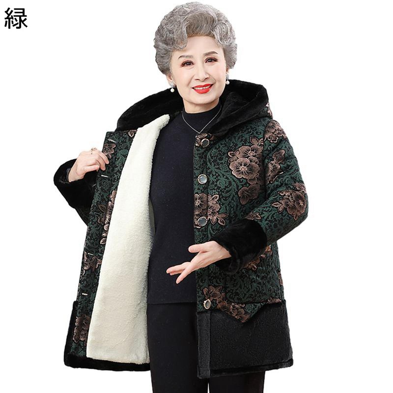 コットンジャケット レディース 中綿入れ ジャケット 婦人 シニア コットンコート 長袖 厚い 暖かい 綿服 柔らかい 防水性 アウター 女性用 秋冬 高齢者 老人 60代 70代 80代 敬老のプレゼント