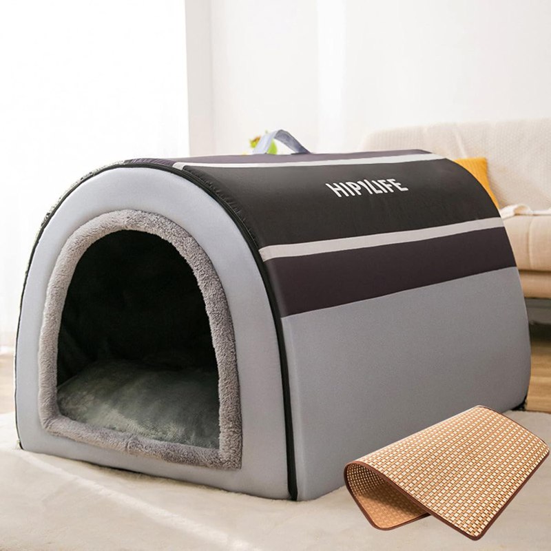 ペットハウス ドーム型 ペットベッド 2way 犬猫用 室内用 折りたたみ可 ふわふわ クッション付き 犬小屋 屋根付き 猫 テント おしゃれ 洗える オールシーズン 寝床 冷暖房 ホットカーペット