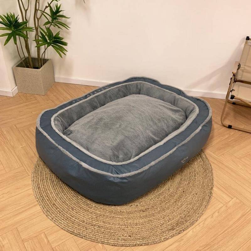 犬 ベッド 冬 中型犬 ペットベット ペットソファー 大型犬 ブルー ふわふわ 柔らかい 犬用 クッション 丈夫 洗える 滑り止め あったか おしゃれ S 吸湿通気 犬 猫 オーバル ペット用ベッド