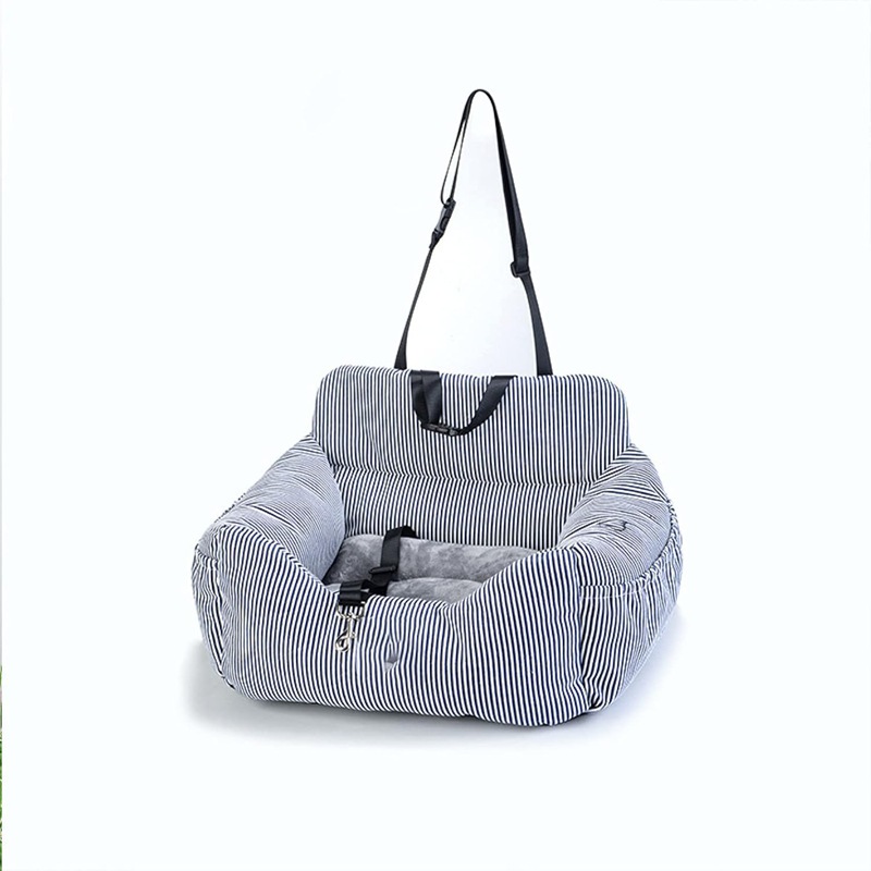 ペット用 ドライブシート ドライブベッド 座席シート ペット用ドライブボックス 55x50x30cm 小型犬 猫用 キャリーバッグ 洗濯可 飛び出し防止 リード付き 汚れにくい 滑り止め カラー 簡単