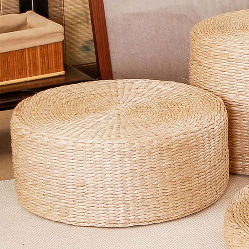 座蒲団 ざぶとん 丸型 今めかしい 低手向かい 30x6糎 座布団 蒲草座蒲団 生まれながらい草 執務室座布団 露台 飾り気の無い 細工物女性議長 執務室女性議長 立ち会い場座布団 腰掛け 30x10糎