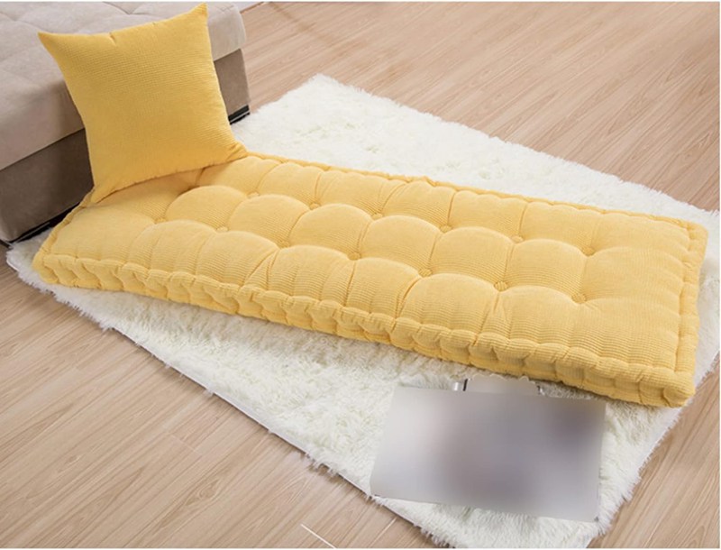 クッション 座布団 ロング 55x55cm 55x165cm 無地 座ぶとん ソファクッション イエロー 厚手 北欧 可愛い フロアー ロングクッション オレンジ フローリング 日常生活 おしゃれ コ 5,045円