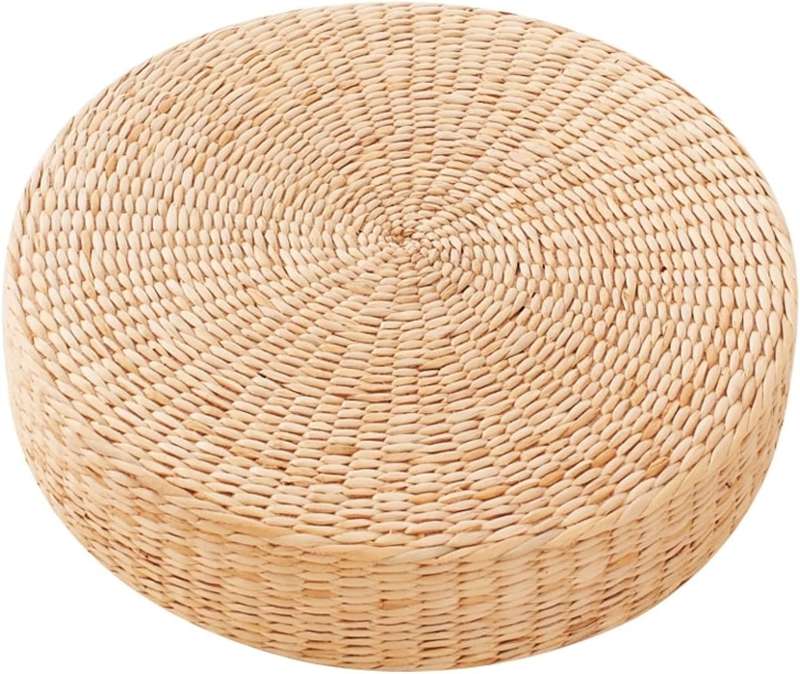 丸型 立ち会い場座布団 思い入れる用座布団 座蒲団 座蒲 40x6糎 わら 色つや 座禅布団 坐禅用 和室 座り気味合い 通気性 室内装飾飾りつけ 丸型 飾り気の無い 分かりやすい 蒲草座蒲団 生まれながら草つや消し 思い入れるつや消し