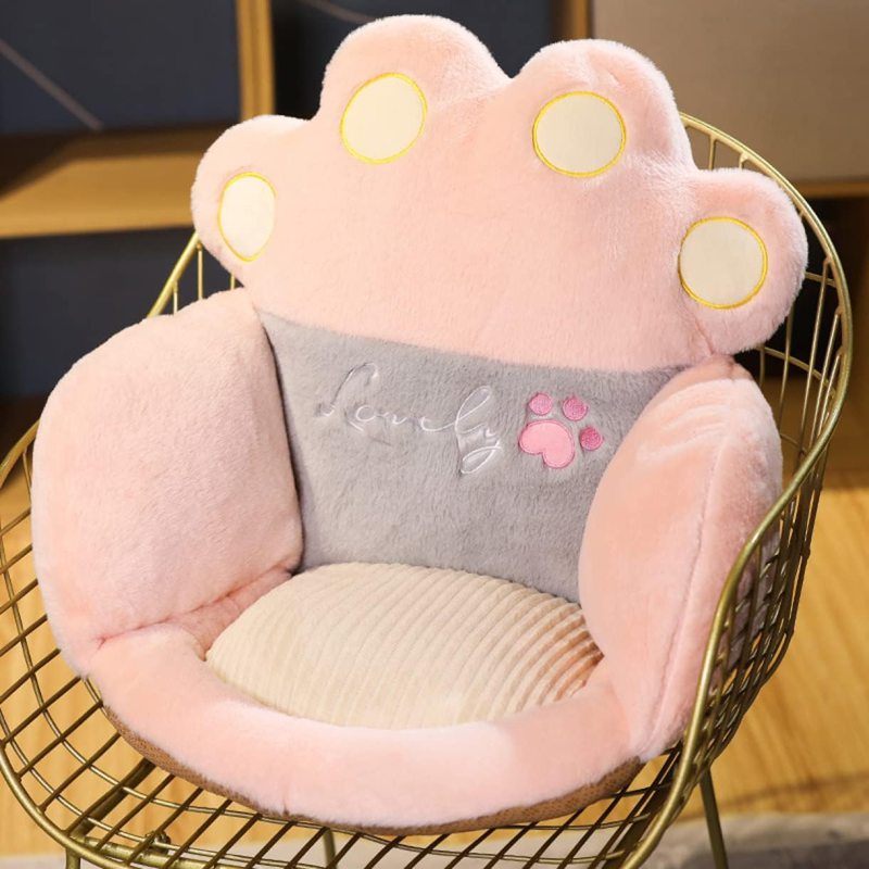 シートクッション 座布団 かわいい おしゃれ 座面クッション カラー1 椅子 クッション チェアパッド 長時間 背もたれ 高反発 柔らかい 快適 オフィス 45x35x35 大人用 椅子ソファ用 肉球