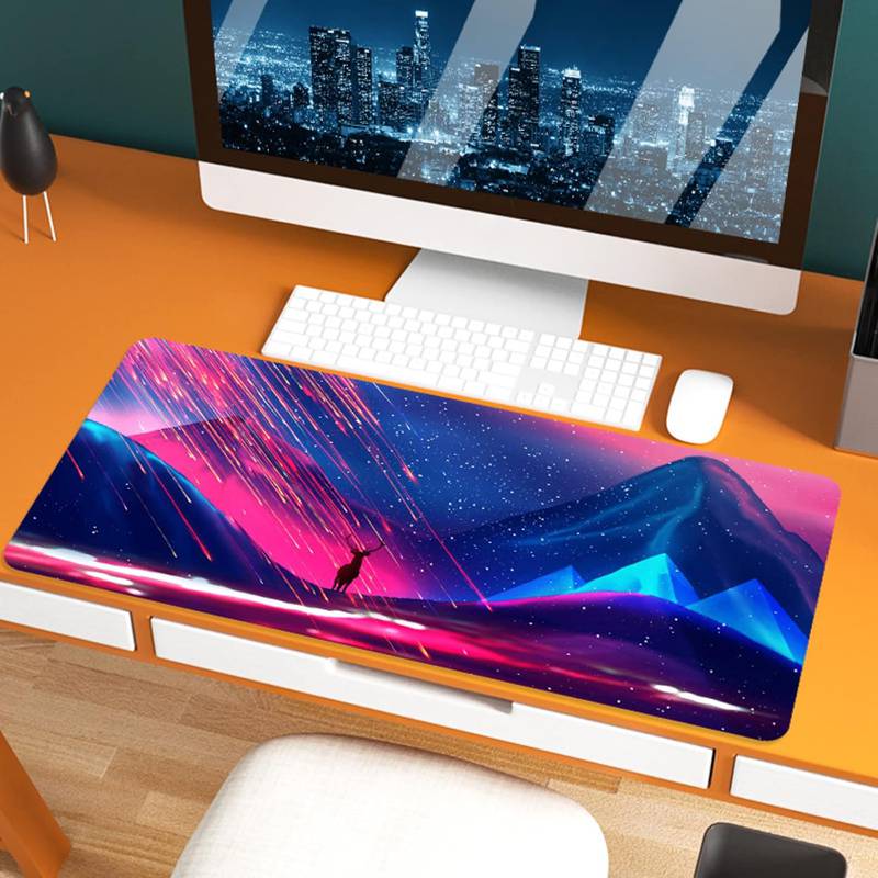 ゴム底 デスクマット 600x300x3mm 超大型 カラー テーブルマット マウスパッド 防水 防汚 清潔やすい 滑り止めデスクマット 書き心地がよい ゲーミングマウスパット オールシーズン 無地
