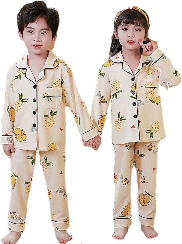 ノーブランド名 品 ベビー服 パジャマ 年月 長袖 薄っぺら 綿 上下2点仕掛ける前開き御姉さん お坊っちゃん 赤ちゃん服 キッズパジャマ ひんやり 心地よい 愛くるしげ もの言う花用パジャマ 赤ちゃん用 睡眠時間着 ね親族グループ 夏 こ