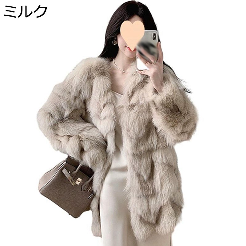 コート レディース ふわふわ 3XL 秋と冬 ボアブルゾン ボアジャケット 大きいサイズ ファーコート 長袖 防寒 あったか 中厚手 シャギー カジュアル 贅沢感 ゆったり ウォーム もふもふ 柔ら 母親 女性 ママ 羽織