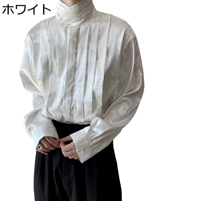 ユニ一発やる 立ち襟 ヴィンテージ 流行り物 表演服 花柄 ジャカード 長袖 着飾る 厚地の外套 カシミヤ 瀬戸もの風 公演服 レディース メンズ カッコイイ 烏兎 旅する お出掛け 華燭の典