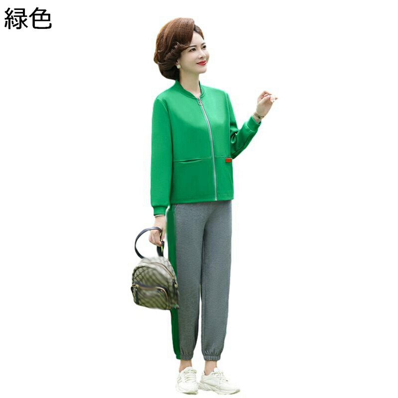 セットアップ ジャージセット 中高年 秋冬服 レディース オーバーサイズ 長袖 トップス プルオーバー ジップ ロングパンツ 高齢者 婦人服 カジュアル スポーツ 旅行 トレーニング 伸縮性 通気 40代 50代