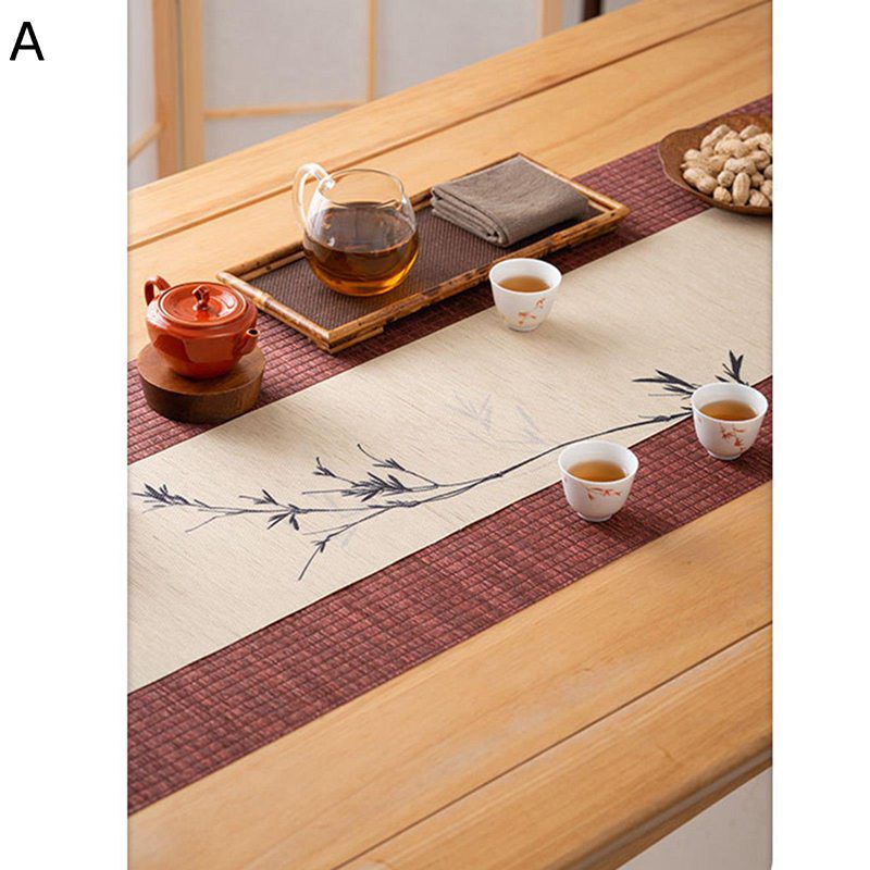 中国風 テーブルクロス センターテーブル 防汚断熱 茶席 茶卓掛け 丸巻き コンパクト収納 自由にカット キッチンとリビングルーム 食卓飾り 家庭用 良い手触り インテリア 新居祝い 敬老の日 ギフト