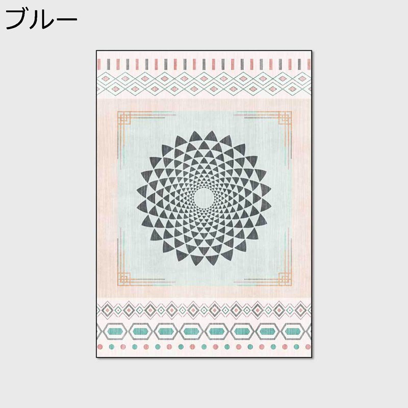 リビング引っ敷き エスニック 痛いところパッド 立ち会い場引っ敷き 花柄 室内装飾引っ敷き 原住民柄 種族 センターラグ 上滑り打ち切り 洗える 床材 春夏秋冬 パステル色の INS風 一覧表の下 手当たり好いたらしい