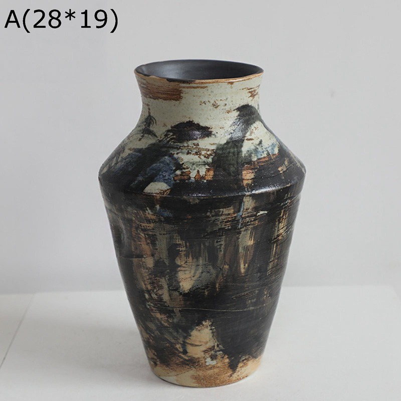 花瓶 花器 落書き柄 ビンテージ 復古 ヴィンテージ 手作り 高温磁器花器 陶磁製花器 フラワーアレンジメント用花器 生花用花器 インテリア小物 装飾家の装飾 結婚式プレゼント 引越し祝いギフト