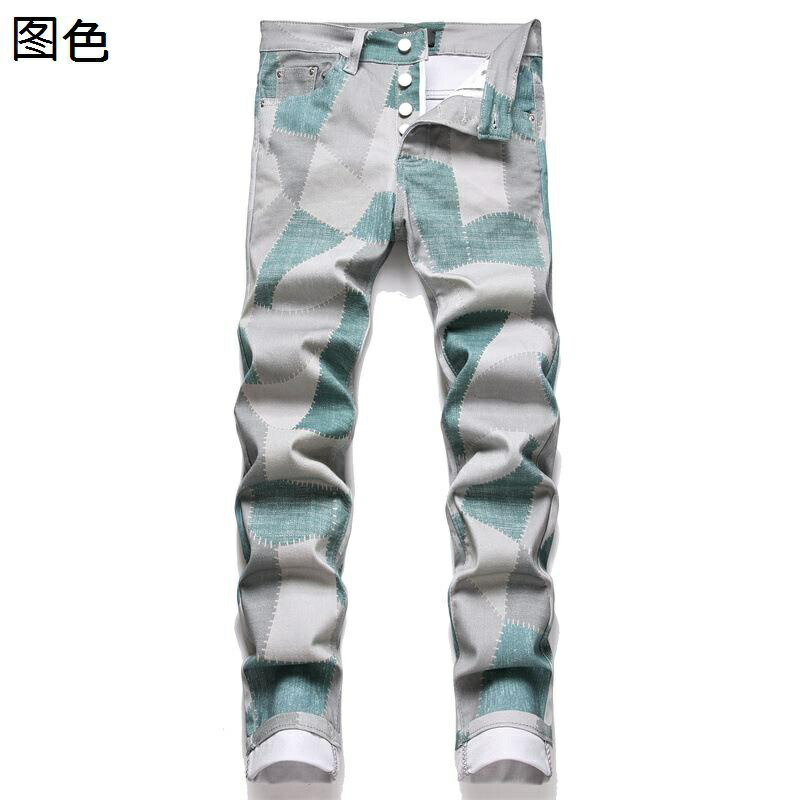 ジーンズ パッチワーク ジーパン メンズ デニムパンツ 細見 スキニーパンツ ロングパンツ かっこいい 個性 hip hop 秋物 春夏 ボトムス バイクパンツ 紳士用 ベーシック 立体裁断 ライダース 薄手