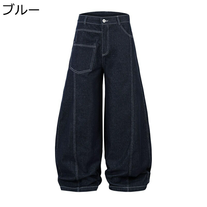 Gパン メンズ ズボン ロングパンツ ジーンズ デニムカーゴパンツ ウォッシュ ジーパン ワイドパンツ 春秋 バギーパンツ カジュアル ストレート おしゃれ かっこいい 耐摩耗性 着用感 コーディネート ギフト