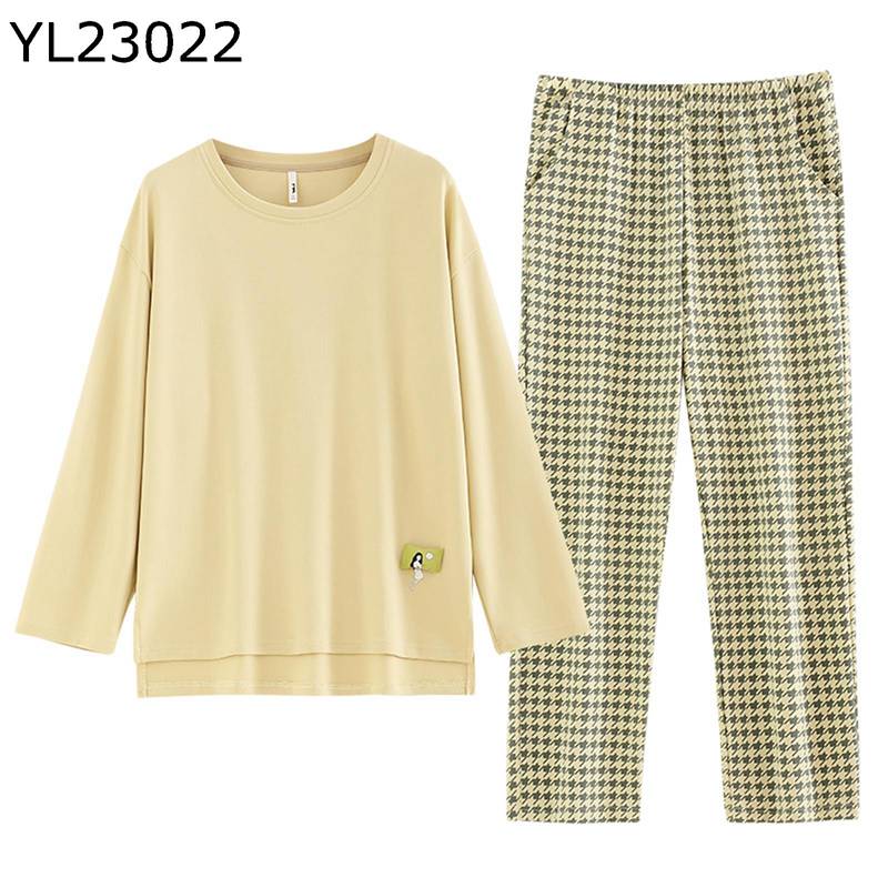 パジャマ レディース 綿100 Tシャツ 長袖 ニットコットン ルームウェアセット トレーナー ナイトウェア 二点セット 快適 吸汗 通気 ソフト 敏感肌 春 夏 秋 冬用 カジュアル 便利服 部屋着