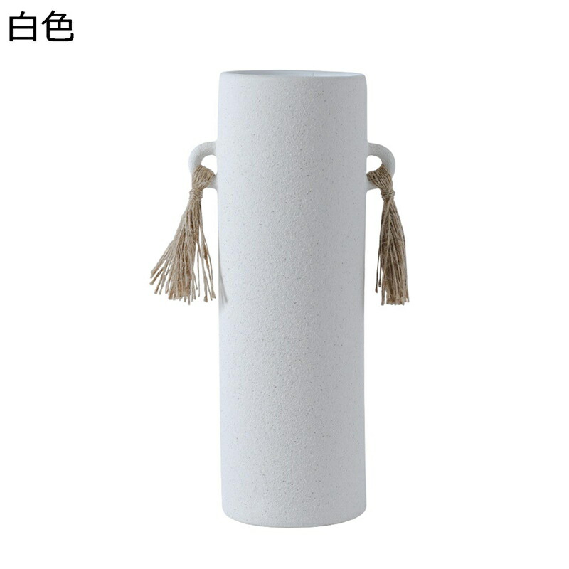 白磁器 花器 円柱型 ホワイト おしゃれ花器 和風インテリア セラミックス花器 高温磁器花器 ドライフラワ用花器 フラワーアレンジメント用花器 インテリア装飾 店舗装飾 ガーデン装飾 室内装飾 ギフト