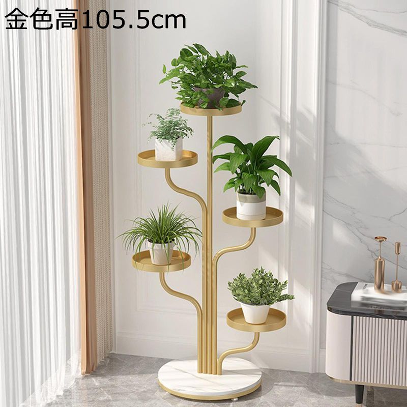 フラワースタンド ガーデンラック モダン フラワーラック 花台 鋳鉄 室内 花植物棚 鉢スタンド インテリア 植物ラック 植物の陳列台 簡単組み立て サボテン 多肉 多機能 ベッドルーム