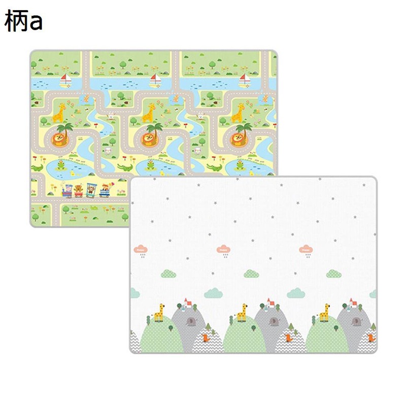 ベビーマット 極厚 赤ちゃん ベビープレイマット キッズ用 プレイマット リバーシブル 折り畳み式 安全無味 両面使用 滑り止め 防水防寒 遊びカーペット 厚手 無臭 振動吸収 五感刺激 和室 洋室