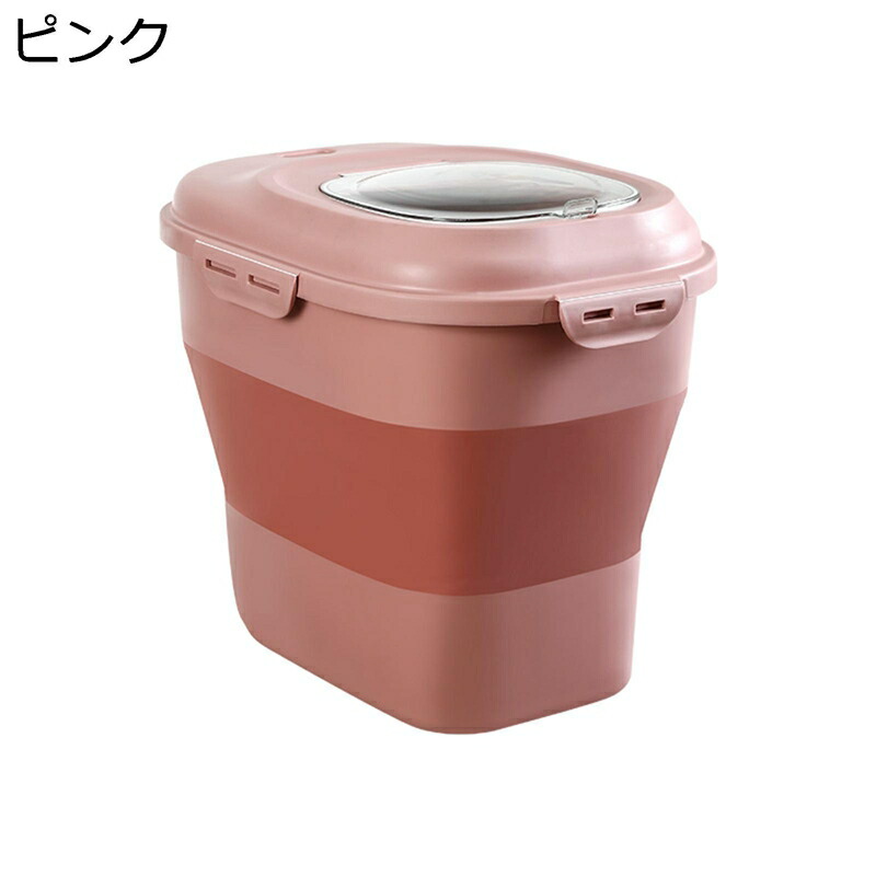 米びつ 折り畳み 25kg 米収納ボックス 米びつ ドッグフード保存容器 密閉 透明蓋 餌貯蔵タンク 猫 犬 餌入れ フードストッカー 保存ボックス ペットフード収納ボックス ペットフードバケツ 乾燥防塵