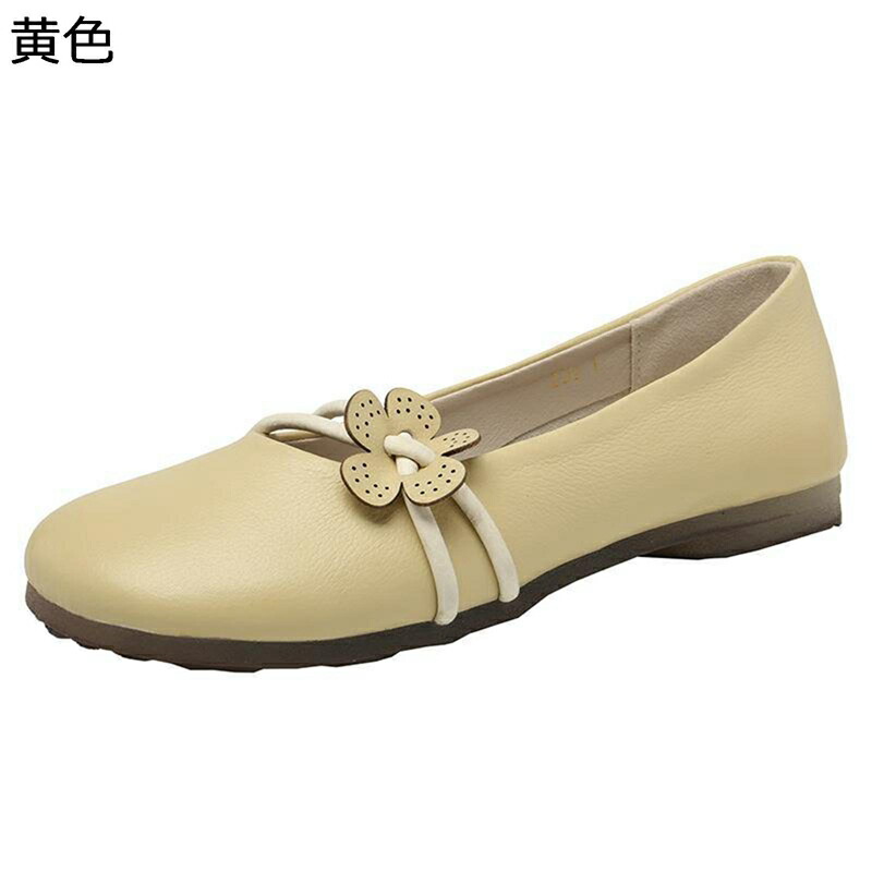 パンプス カジュアルシューズ 大きいサイズ レディース 本革 可愛い 花飾り ローヒール 歩きやすい 婦人靴 スリッポン 軽量 疲れない 滑り止め 学生靴 美脚 ママシューズ 普段使い 細身 日常