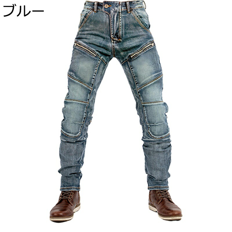 Gパン デニムパンツ スキニー スリム メンズ ボトムス パッチワーク マルチジップ レトロ 男性 ベーシック ウォッシュ加工 立体裁断 お洒落 オリジナル 春夏秋 復刻 アメカジ オリジナル モード系
