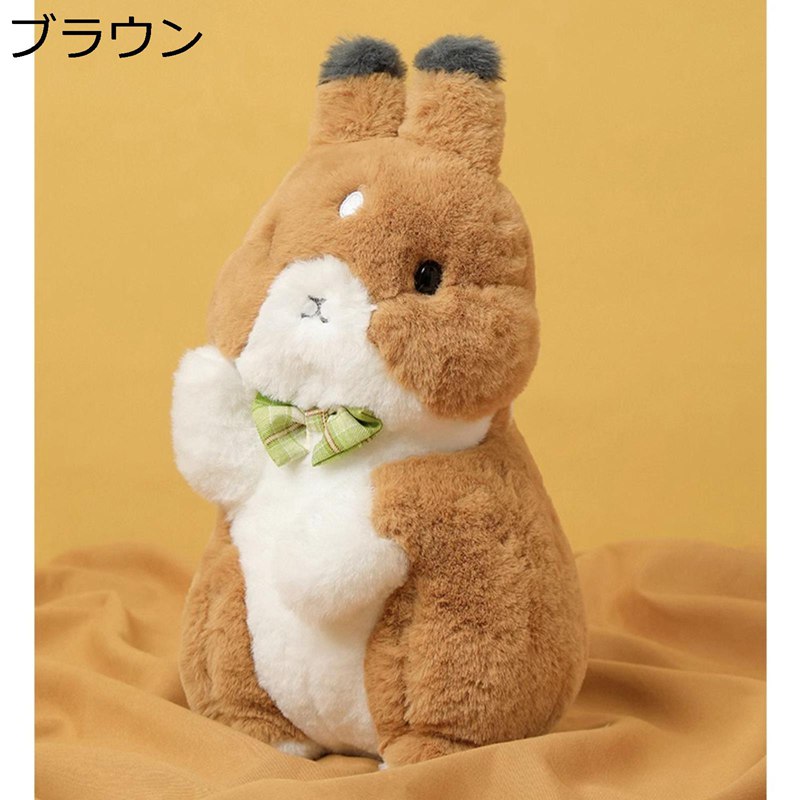 ぬいぐるみ うさぎ 毛の荒物手あそび 兎 だきまくら 可愛らしい 萌え萌え ふわふわ もふもふ やわらかい 座り姿 癒し系 差し上げ物 サプライズ 臥榻御部屋 うたた寝 クリスマス 室内装飾 赤ちゃん