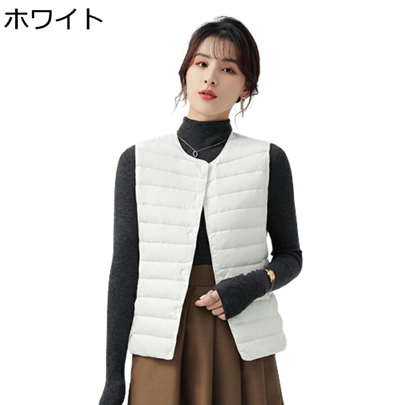 ダウンベスト チョッキ 90ダウン メンズ レディース 防寒保温 秋冬服 ユニセックス 軽い 暖か 防寒 無地 純色 通勤 通学 デイリー 街着 大きいサイズ ノースリーブジャケット ゆったり