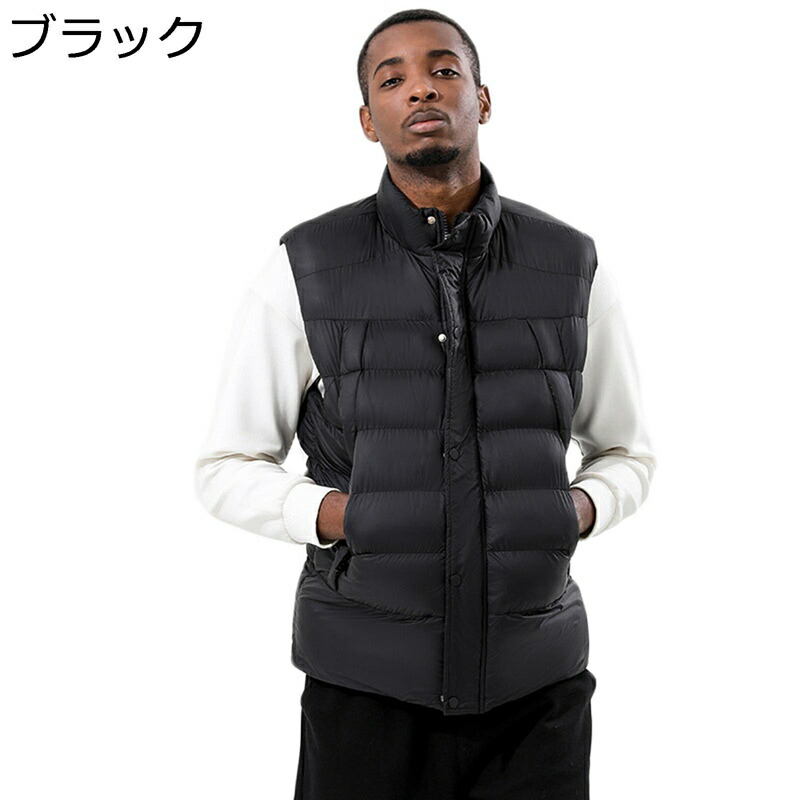 中綿入れベスト 秋冬服 防寒対策 あったか パファーベスト メンズ 立て襟 ジップアップ 無袖ジャケット 無地 シンプル チョッキ カジュアル クライミング 通学通勤 ゆったり 大きいサイズ