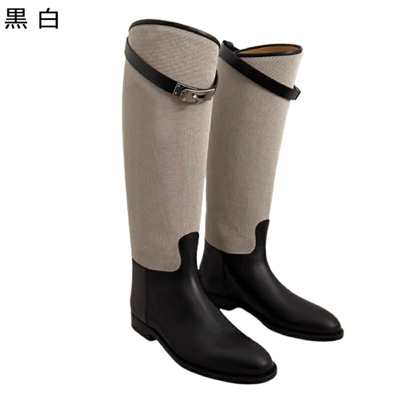 ウェスタンブーツ 本革 レザー レディース ロング丈 バックル ベルト 金属 メタリック ジョッキーブーツ パッチワーク コンビ 秋冬 太ヒール ミドルヒール ポインテッドトゥ オシャレ お洒落｜お米の米道 店